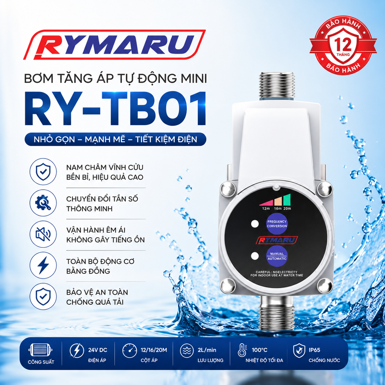 Máy bơm tăng áp RY-01TB