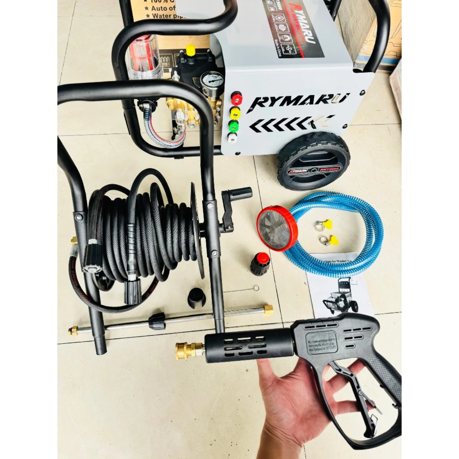 Máy Rửa Xe Cao áp RYMARU-RMY3000 - 3000W Áp 120Bar